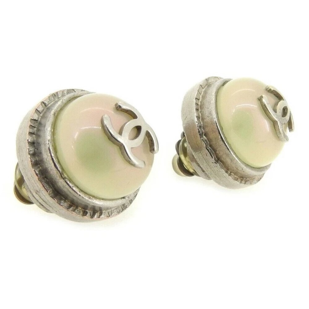 CHANEL Earring Silver White White Women Authentic secondhand - Picture 4 of 6